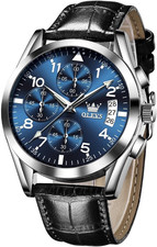 Mens Watches Stylish Chronograph Waterproof Luminous Silicon Strap Multifunction