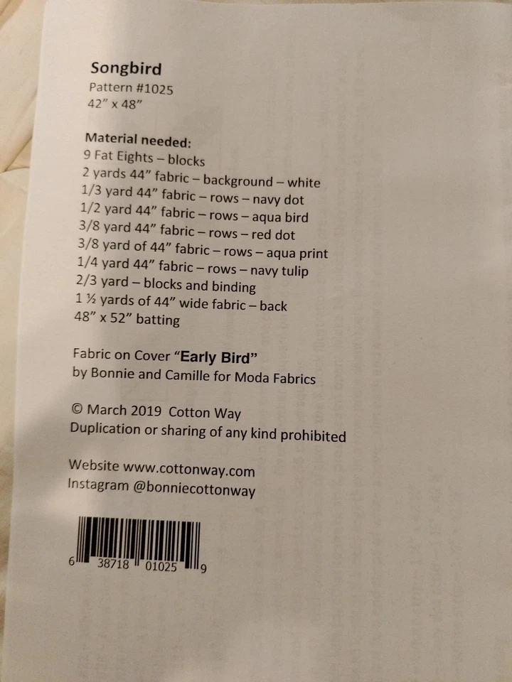 Kit de edredón Songbird con tela Early Bird 42x48 Foto 3 de 4