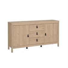 Tvilum Madrid 59"W 3-Drawer and 2 Door Living Room Sideboard in Jackson Hickory