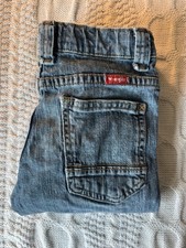 Sz 6 Toddler Boy Wrangler Relaxed Straight Denim Western Jeans Adjustable Waist