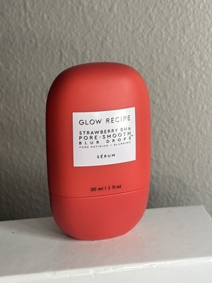 GLOW RECIPE STRAWBERRY BHA PORE SMOOTH BLUR DROPS SERUM 30ml/1 Floz NWOB