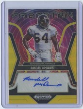 Randall McDaniel 2025 Prizm Black Prizmatrix Gold Auto 03/10 Minnesota VIkings