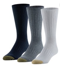 GoldToe Edition Mens Everyday Rib Crew Socks ...
