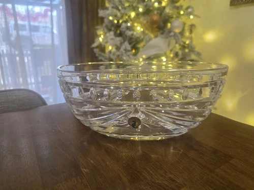 VTG WATERFORD CRYSTAL OVERTURE 10" OVAL BOWL SIGNED & STICKERED MINT CONDITION