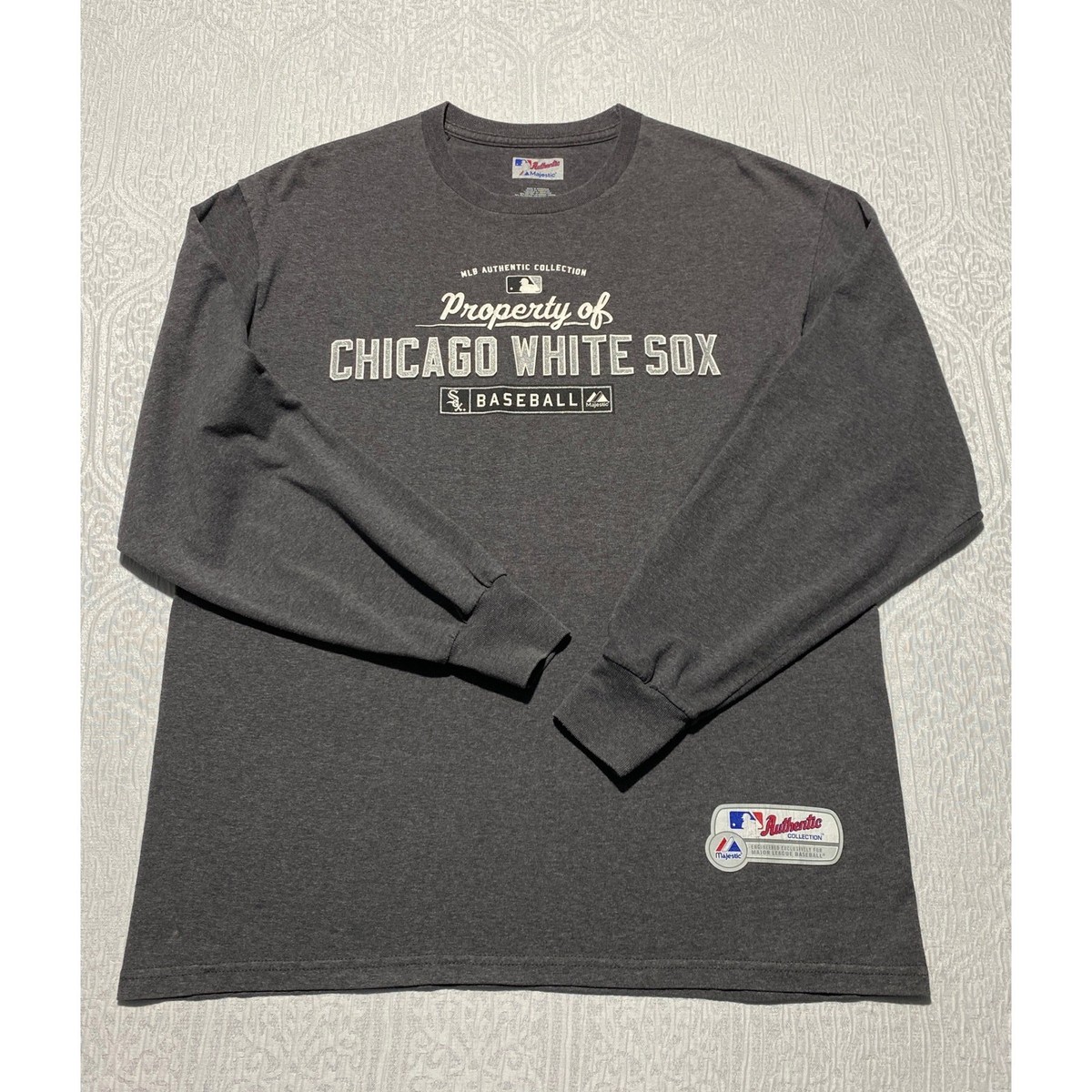 Majestic Chicago White Sox MLB Authentic Long Sleeve Shirt Mens 
