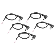 5 x DC Power 5.5mm x 2.5mm 4A 30cm Male Plug Right Angle Cable Connector