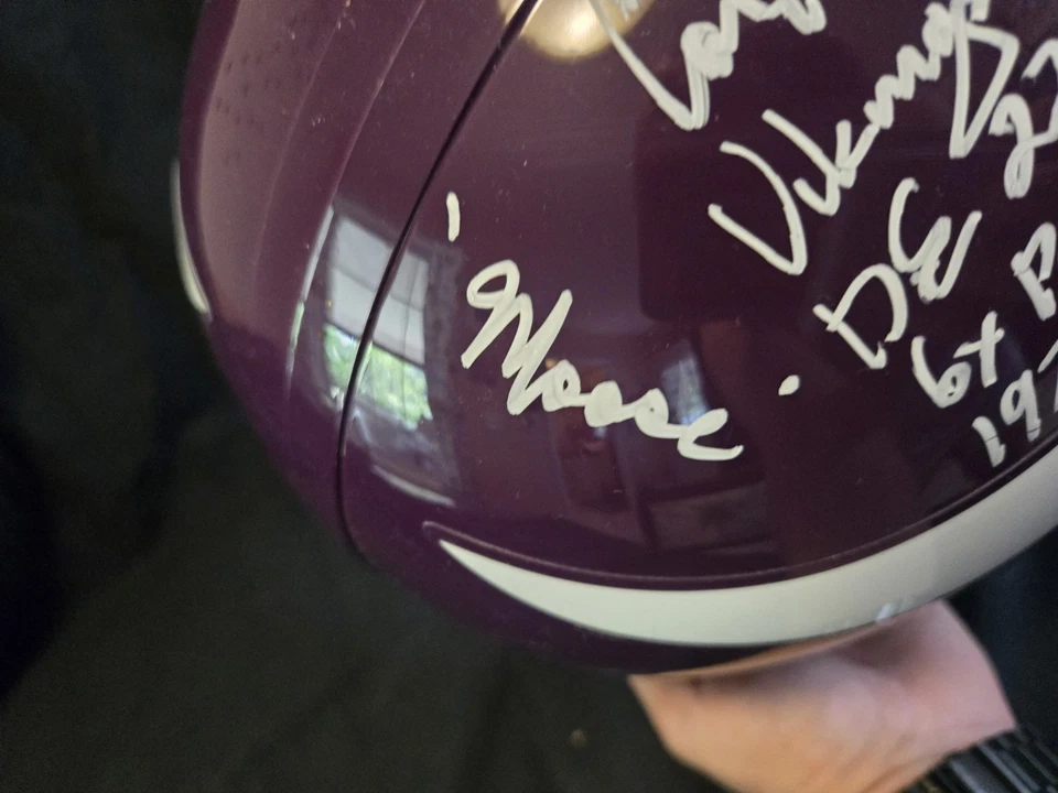 Carl Eller Signed several inscriptions F/S Helmet JSA COA - Image 4 of 4