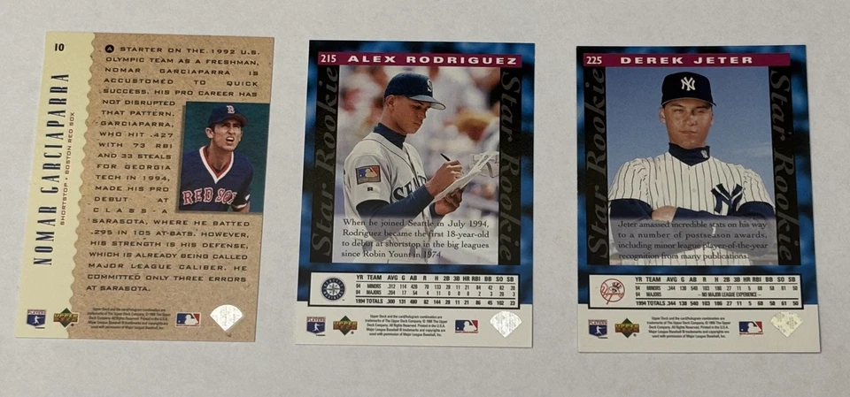 Juego completo de béisbol 1995 Upper Deck #1-450 ⚾ Jeter, A-Rod, Nomar, Mariano Foto 4 de 4