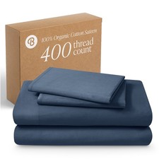 Bare Home Organic Cotton Sheet Set - Smooth Sateen Weave - Warm Luxurious