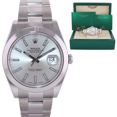 2020 MINT Rolex DateJust 41 Steel 126300 Silver Dial Oyster 41mm Watch Box