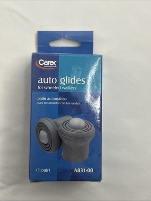Carex AUTO GLIDES for Walkers fits 1'' Tubing 1 Pair A831-00