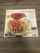 Ecolution Micro-Pop Microwave Popcorn Popper 3 Qt with Temperature Safe Glass