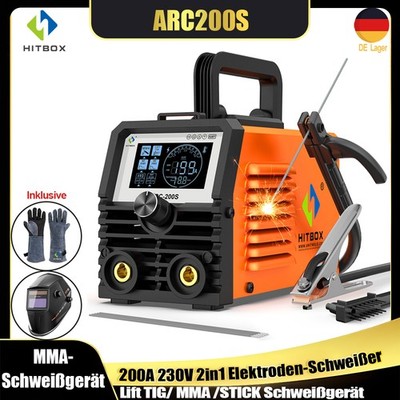 HITBOX LIFT TIG/MMA Inverter-Schweißgerät ARC Schweißgerät 230V Schweißmaschine