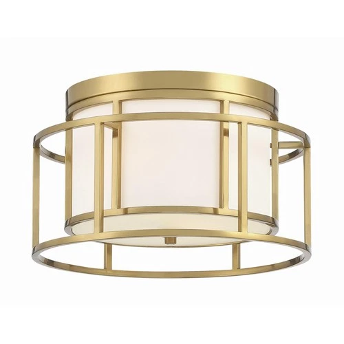 Crystorama 9590-LG Hulton 2 Light 15 inch Luxe Gold Flush Ceiling Light - Picture 3 of 5