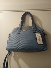 Nicole Miller Priscilla Satchel Allure Blue Brand New With Tags 11 1/2 Inches 63
