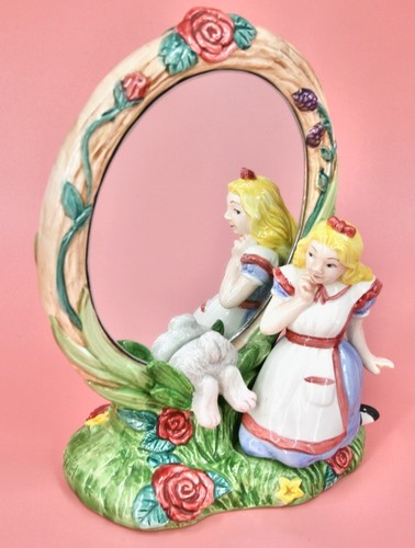 Fitz and Floyd 1992 ALICE IN WONDERLAND Mirror THROUGH THE LOOKING GLASS EUC - 第 1/11 張圖片