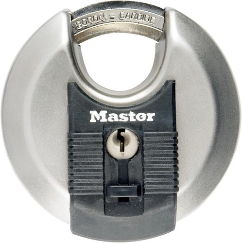 MASTER LOCK 80mm Large Stainless Steel Disc Heavy Duty Padlock Outdoor M50D - Picture 6 of 6