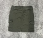 Ashley Mason Cargo Mini Skirt Army Olive Green High Waisted Canvas Pockets in XS — photo 3