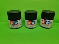 3 pack Tamiya acrylic paint X-1 Black 10ml Mini.