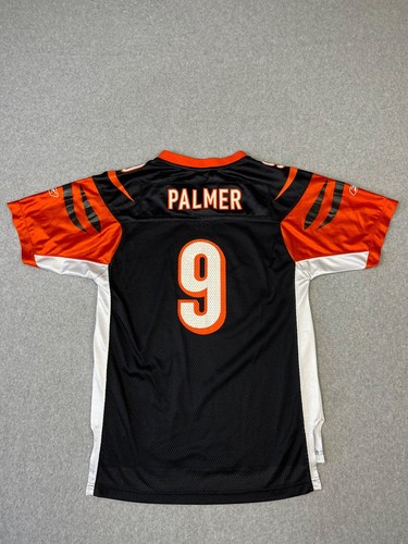 Vintage Cincinnati Bengals Football Jersey Boys XL Black Carson Palmer 9 Reebok - Picture 7 of 8