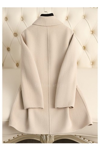 Cappotto donna lana double face corto invernale stile cinese trench lana nuovo - Foto 11 di 28