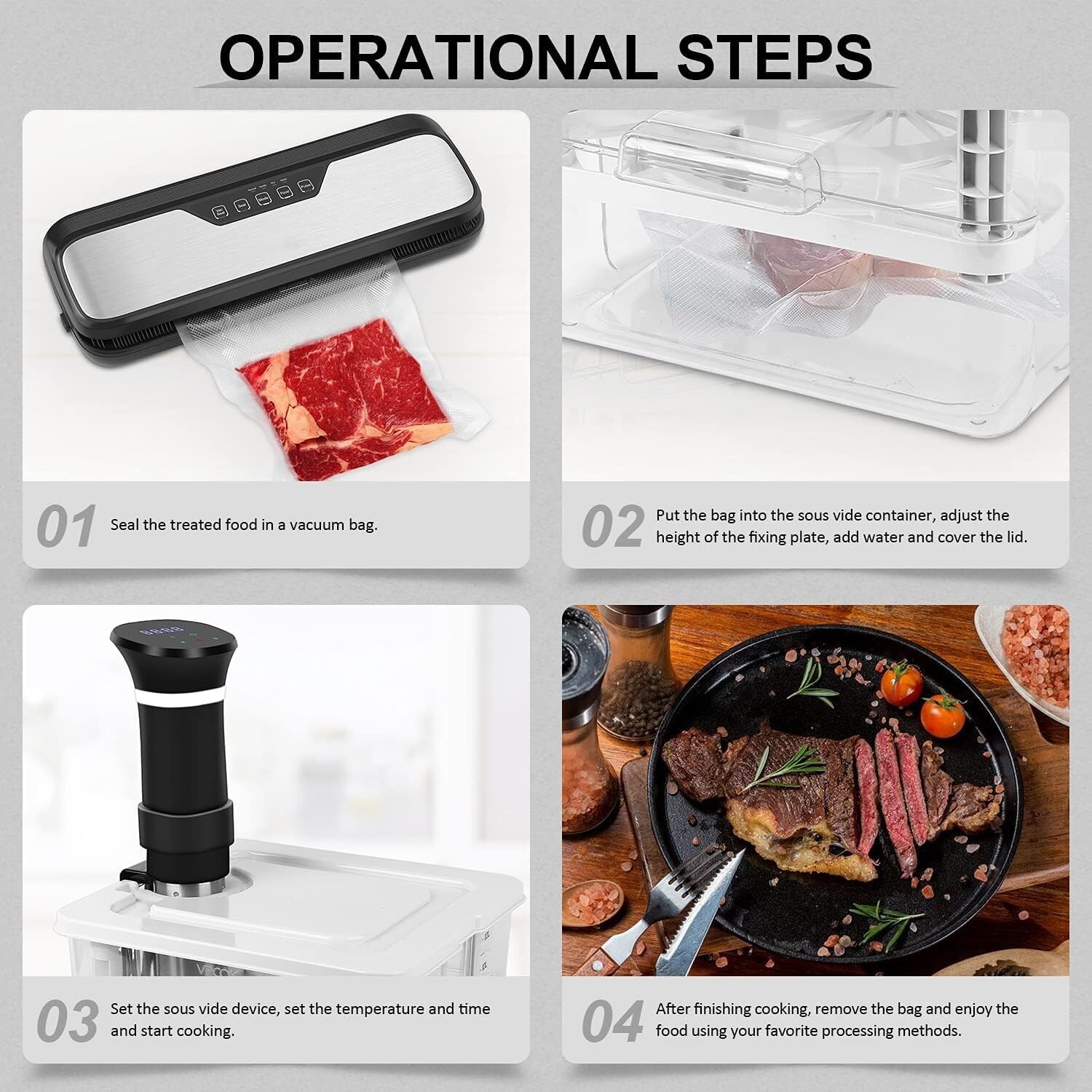 Sous Vide Container with Lid and Rack Sous Vide Containers Sous Vide Pot 12.6 Qu