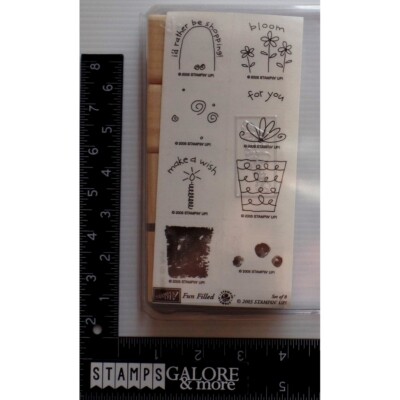 Stampin' Up! Rubber Stamps 2005 FUN FILLED TWO STEP BLOOM MAKE A WISH FOR YOU