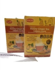 Pocas Honey Ginger Tea Turmeric Instant 2 Pack 40 CT Free SHIP