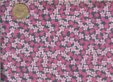 NICE! MINI PINK FLOWERS ON NAVY - DEARSTELLA DESIGN - BTY