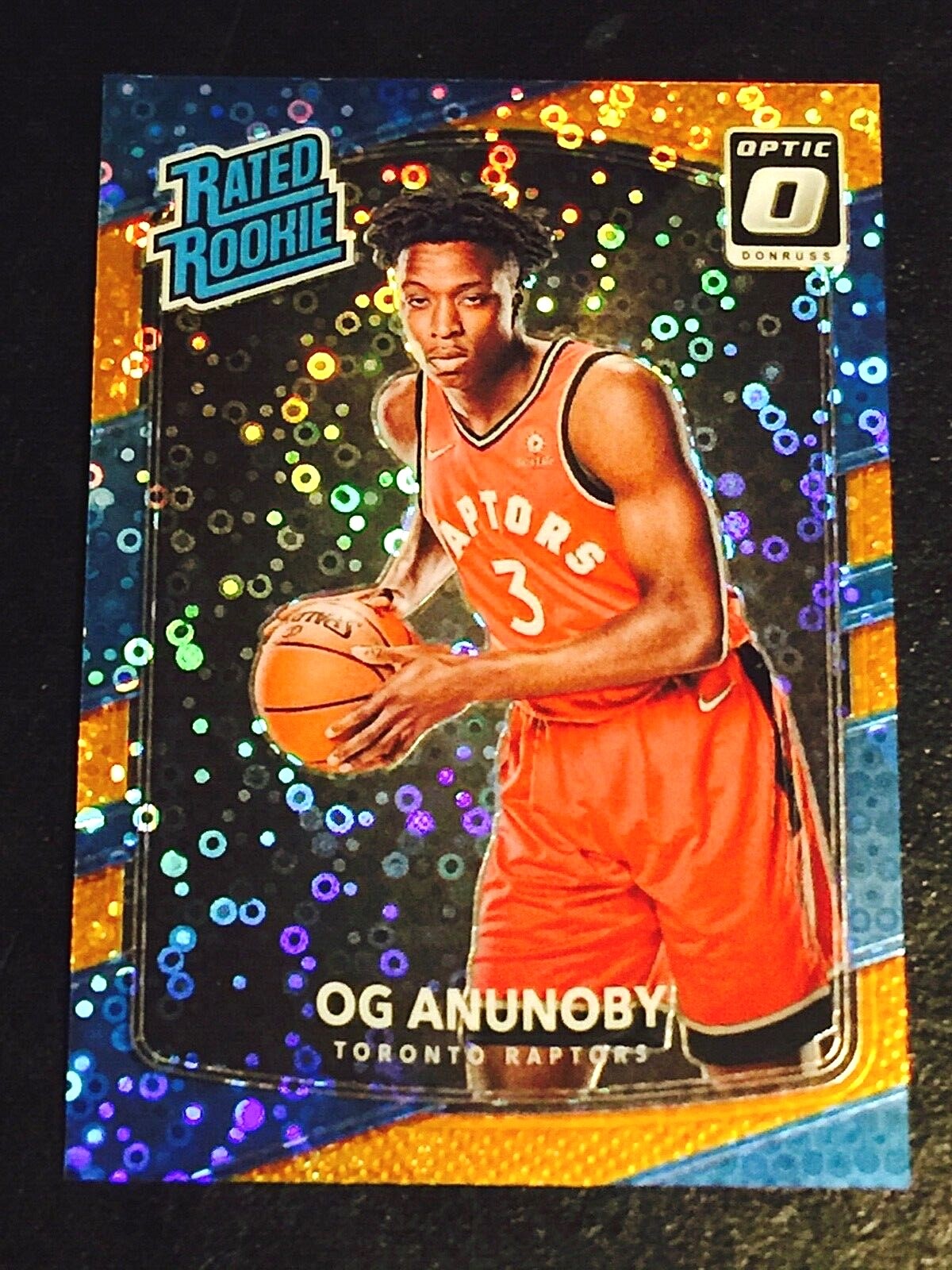 2017-18 Optic OG Anunoby Orange Fastbreak Prizm Rated Rookie SP  #'d 115/193