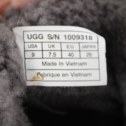 Ugg Kyra Sz 9 Gray Closed Toe Granite Suede Ankle 4" Wedge Boots - Picture 9 of 10