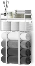 Towel Racks for Bathroom, Bathroom Shelf Over Toilet,Floating Shelves with Towel