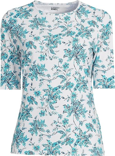 NUEVO CON ETIQUETAS Lands' End Mujer Cuello Redondo Manga Larga Protector contra Erupciones UPF 50 Talla XS $60 4C694 - Imagen 4 de 4
