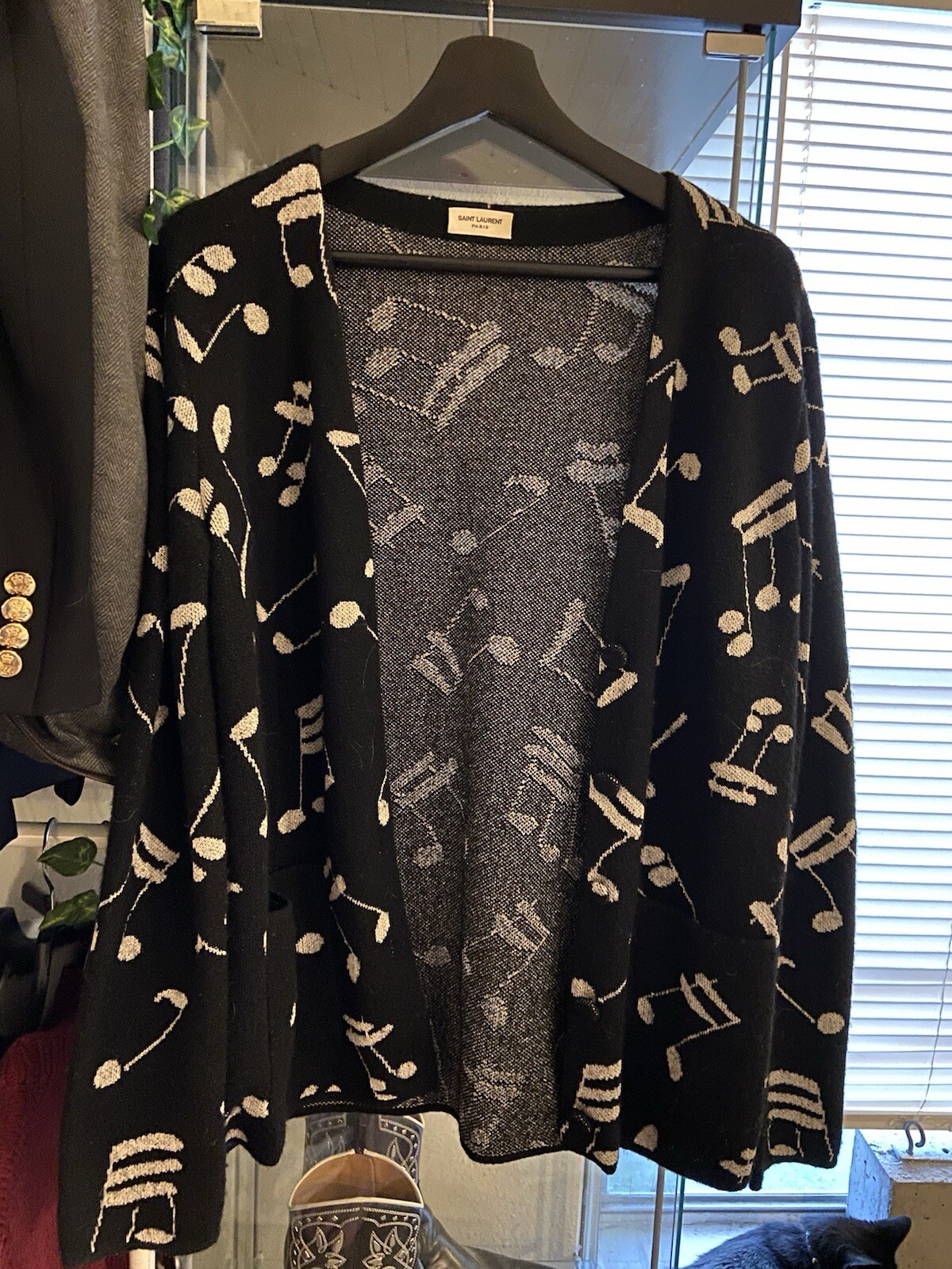 Saint Laurent Musical Notes Cardigan - Gem
