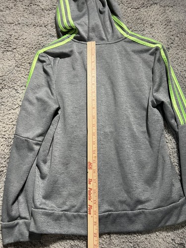Adidas Hoodie Youth Large 14/16 Gray Polyester w/Pockets - Picture 8 of 8