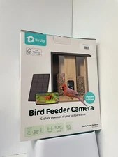 Birdfy NI-8408 Bamboo Bird Feeder With Camera & Solar Power Panel