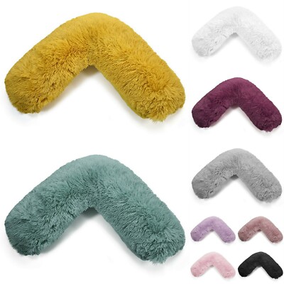 V Kissenbezug Teddybär Fleece Sherpa weich Rücken Nacken Umstandsmode Schwangerschaft Unterstützung