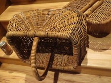 Extra LARGE XL Basket Picnic & Cover Lid  20”Long x 15”Wide x 17”High  STUNNING