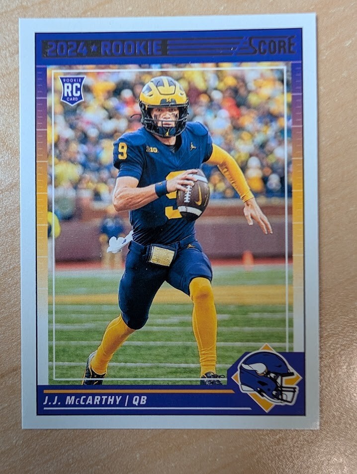 2024 Score - Rookies J.J. McCarthy #304 Scorecard (RC)
