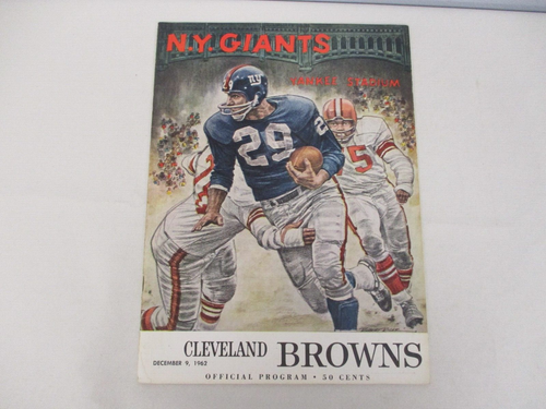 DEC 9, 1962 NEW YORK GIANTS vs CLEVELAND BROWNS YANKEE STADIUM PROGRAM - Picture 1 of 1