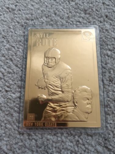 Kyle Rote, New York Giants - 24kt Gold Wrapped NFL Player Card - Picture 1 of 1