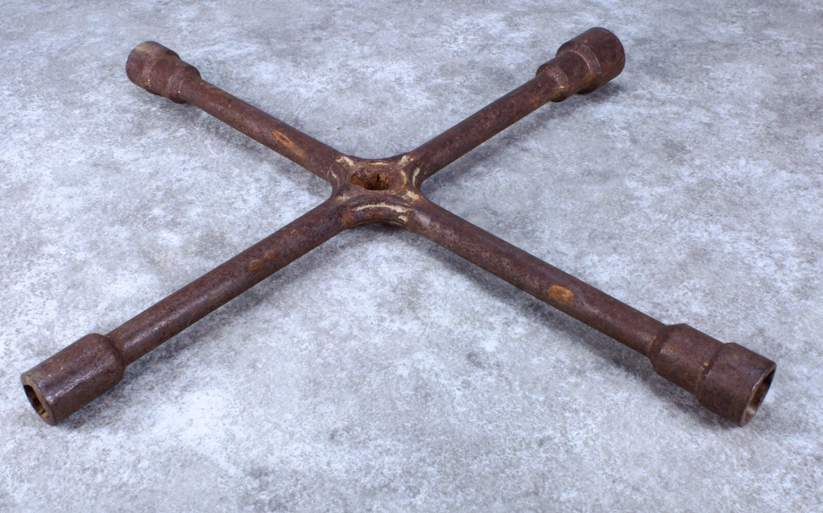 Huge Vintage Super Duty 4 Way Cross Truck Lug Nut Wrench eBay