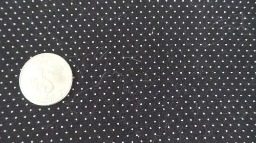 Cotton Fabric Pc WHITE MICRO DOT ON BLACK 1/4 Yd/44" Wide