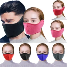 Winter Warm Mouth Face Mask Windproof  Plush Mask with Ears Warmer for Men Women