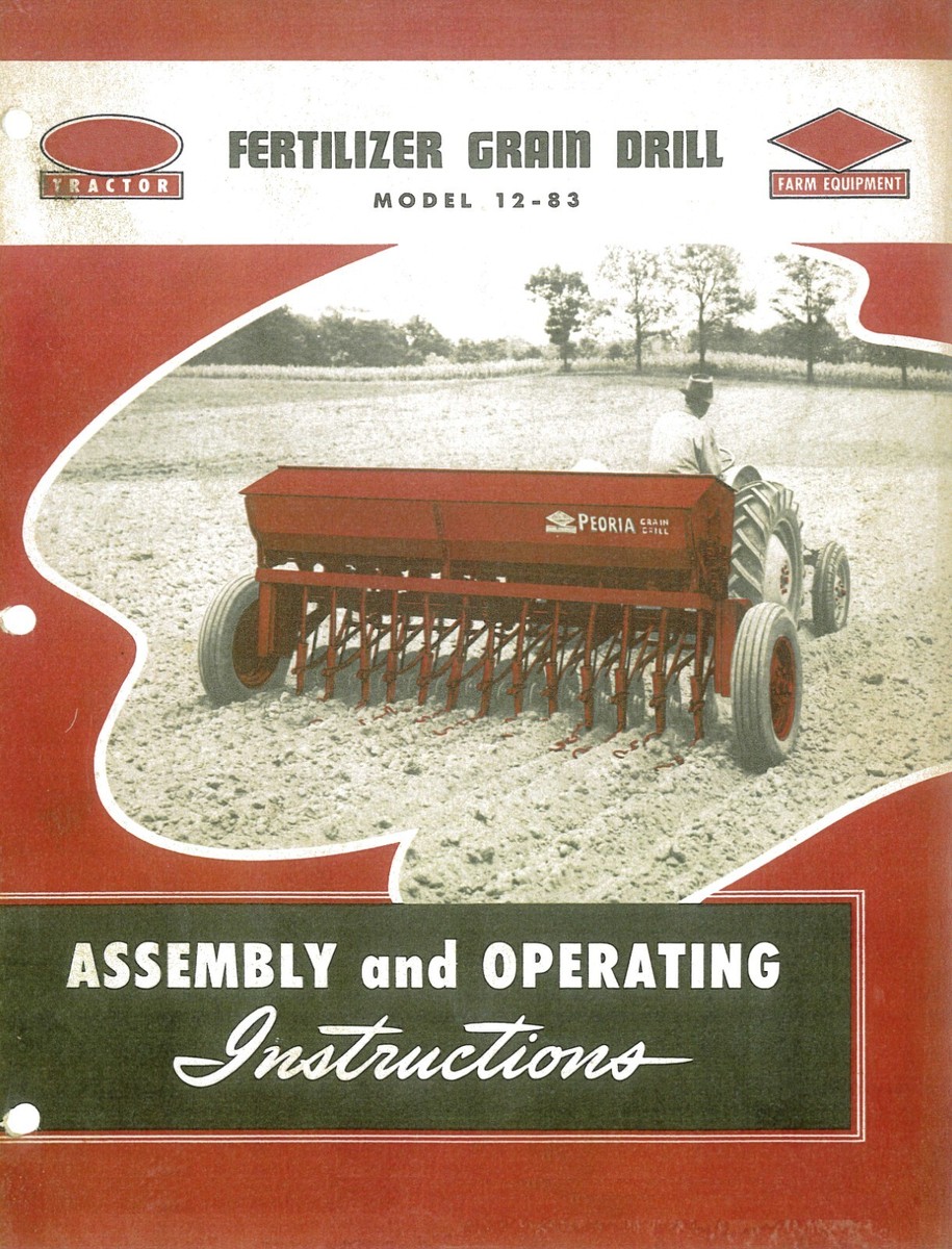 Ford Dearborn-Peoria Fertilizer Grain Drill 12-83 Seed