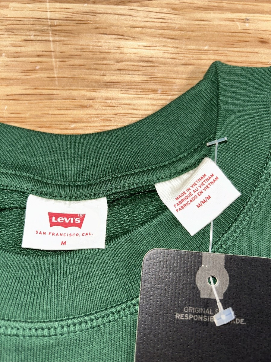 となか Levi's Women's Standard Crewneck Sweatshirt Green Size Medium NWT