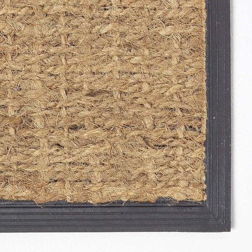 Rubber Coir Door Mat Step Floor Mat 75x25cm Outdoor Non-Slip Entrance Black Cat - Picture 2 of 4