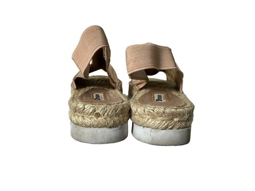 VGC Womens Dune UK 4 EU 37 Champgne Lucindie mules Espadrille Platform slingback - Picture 4 of 6