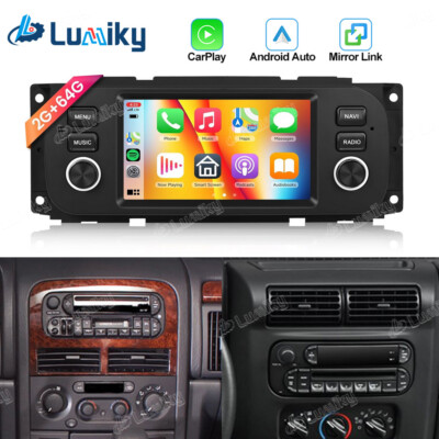 2+64GB Autoradio Für Jeep Chrysler Dodge WiFi GPS Navi BT FM CarPlay Android 13
