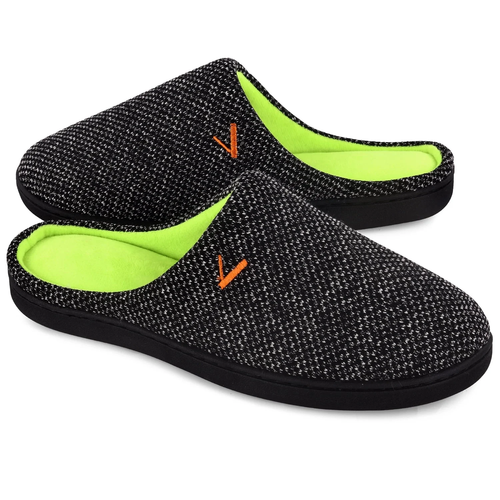 Men'S Cozy Slippers Two-Tone Indoor Outdoor House Shoes